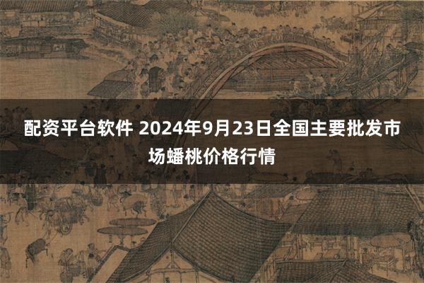 配资平台软件 2024年9月23日全国主要批发市场蟠桃价格行情