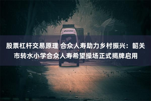 股票杠杆交易原理 合众人寿助力乡村振兴：韶关市转水小学合众人寿希望操场正式揭牌启用