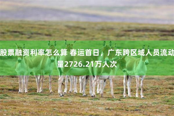 股票融资利率怎么算 春运首日，广东跨区域人员流动量2726.21万人次